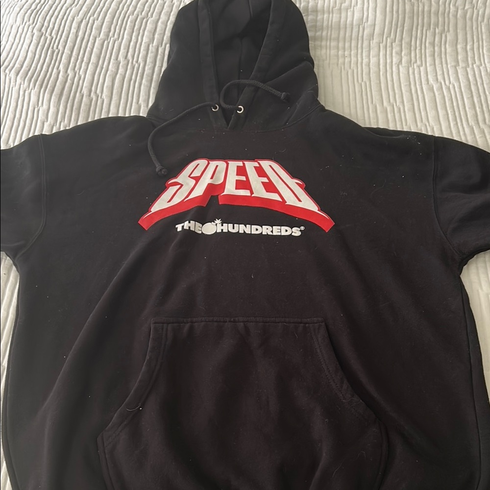 The Hundreds Black Hoodie with Red and White Logo